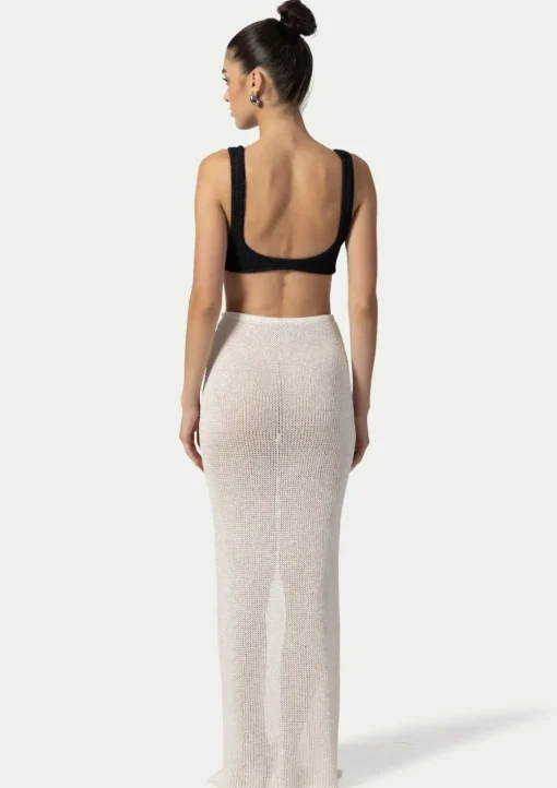 PARAMIDONNA CROCHET BRUNA SKIRT WHITE> Trousers And Skirts | Crochet