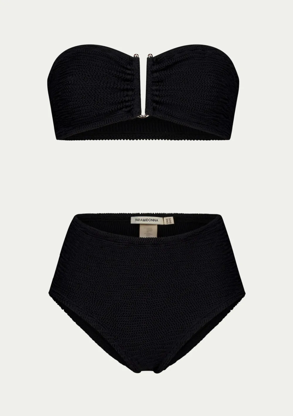 PARAMIDONNA FRIDA HIGH-WAIST BLACK> One Size | Two Piece