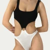 PARAMIDONNA OLIVIA BLACK AND WHITE> One Size | One Piece