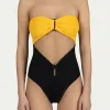 PARAMIDONNA RENE BLACK & YELLOW> One Size | One Piece