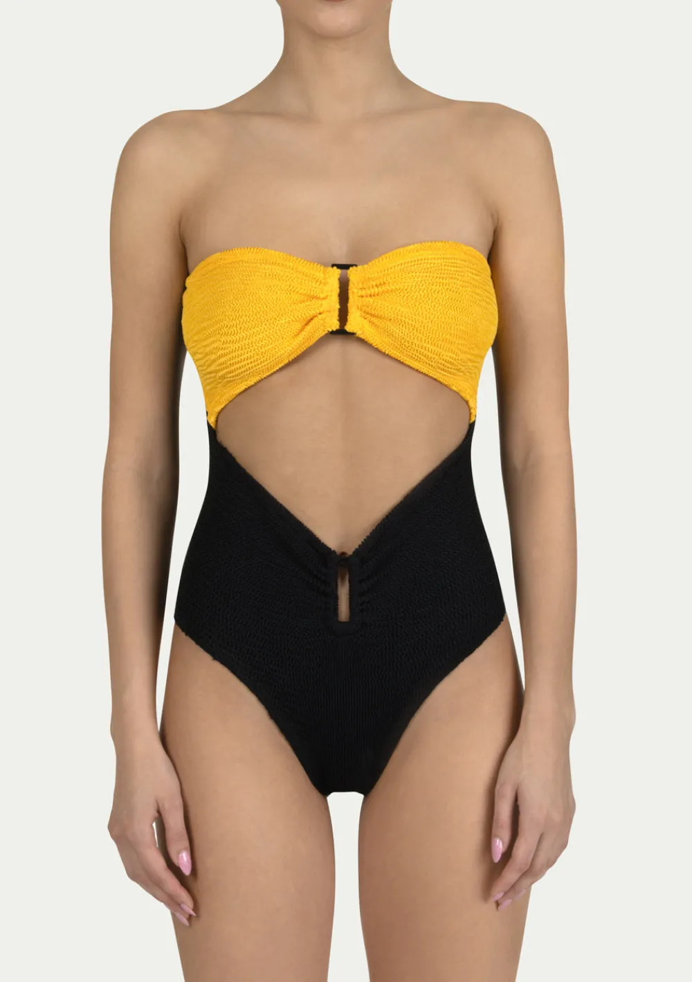 PARAMIDONNA RENE BLACK & YELLOW> One Size | One Piece