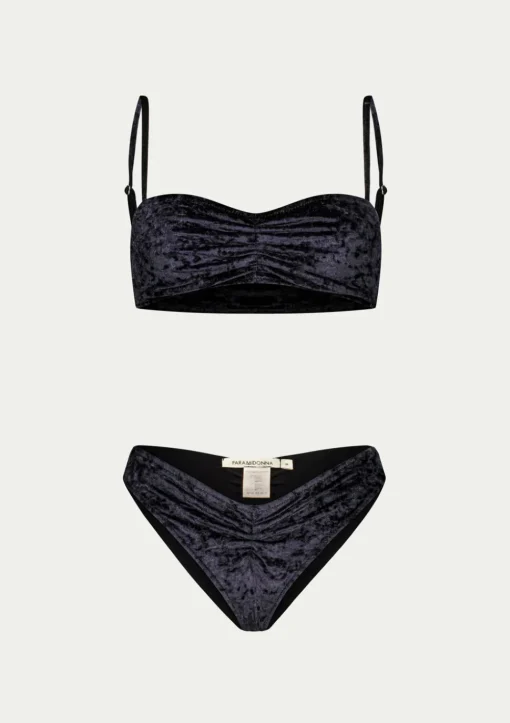 PARAMIDONNA TWO PIECE CHIARA BLACK VELVET> Swimwear